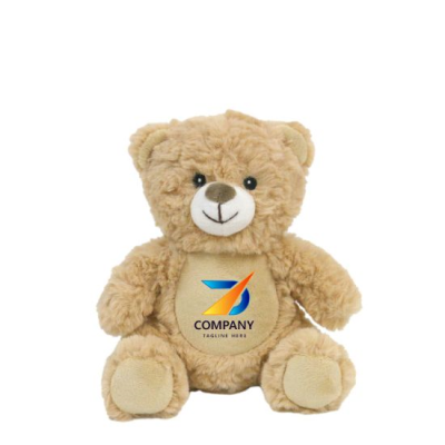 Picture of TUMMY PRINTED 17CM HONEY CATHERINE BEAR