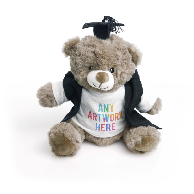 Picture of PRINTED 20CM MOCHA CATHERINE with Graduate Outfit with Elastic Cap