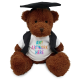 Picture of BROWN 18CM JAMES BEAR with a Graduation Outfit with Elastic Cap