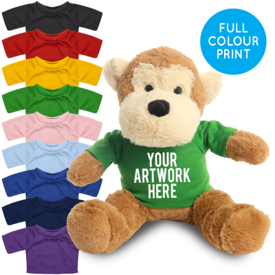 Picture of PRINTED 20CM MAX MONKEY - GREEN TEE SHIRT