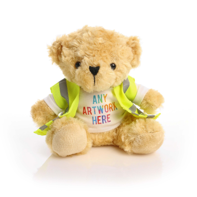 Picture of 16CM VICTORIA BEAR with Yellow Hi-Vis Vest