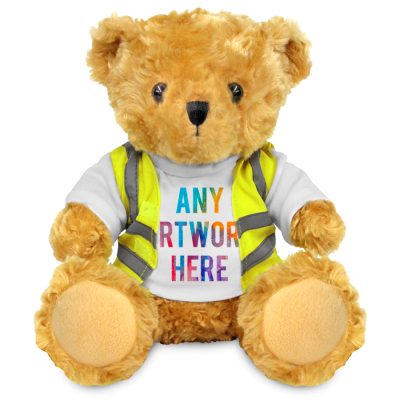 Picture of 19CM VICTORIA BEAR with Yellow Hi-Vis Vest