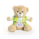 Picture of PRINTED ECO 20CM HONEY CATHERINE BEAR with Yellow Hi Vis Vest