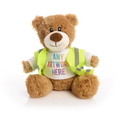 Picture of 17CM CHARLOTTE BEAR with Yellow Hi-Vis Vest