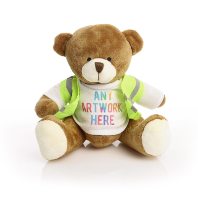 Picture of 20CM RICHARD BEAR with Yellow Hi-Vis Vest