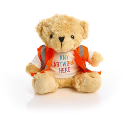 Picture of 16CM VICTORIA BEAR with Orange Hi-Vis Vest