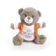 Picture of PRINTED ECO 20CM MOCHA CATHERINE BEAR with Orange Hi Vis Vest