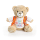 Picture of PRINTED ECO 20CM HONEY CATHERINE BEAR with Orange Hi Vis Vest