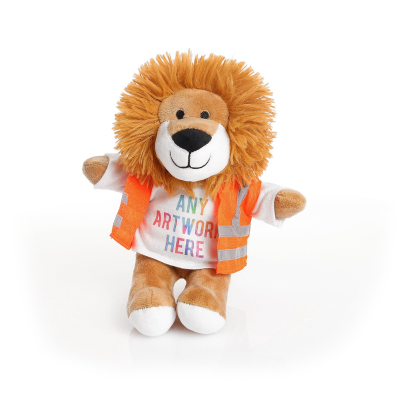 Picture of PRINTED 20CM LOUIS LION with Orange Hi Vis Vest