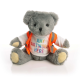 Picture of 20CM ARCHIE JOINTED BEAR with Orange Hi-Vis Vest 