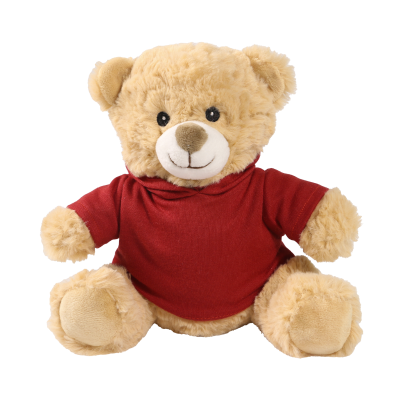 Picture of 20CM HONEY CATHERINE BEAR with Printed Maroon Hoody