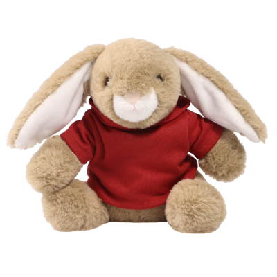 Picture of PRINTED ECO 20CM BRAMBLE BUNNY RABBIT with Maroon Hoody
