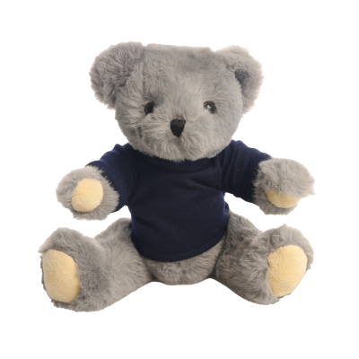 Picture of 20CM ARCHIE JOINTED BEAR with Printed Navy Blue Hoody