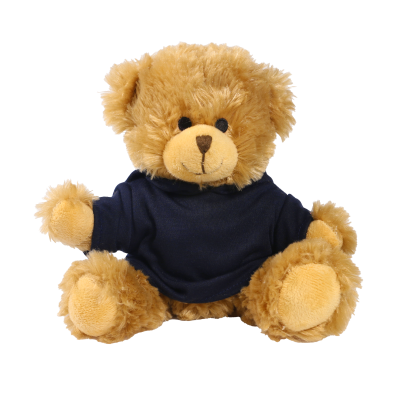 Picture of 20CM CHARLES JOINTED BEAR with Printed Navy Hoody