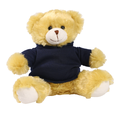 Picture of 25CM ELIZABETH BEAR with Printed Navy Blue Hoody
