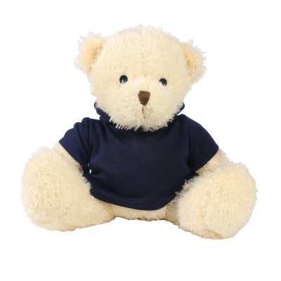 Picture of WHITE 18CM JAMES BEAR with Printed Navy Hoody