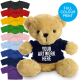 Picture of PRINTED 19CM VICTORIA BEAR - NAVY BLUE TEE SHIRT