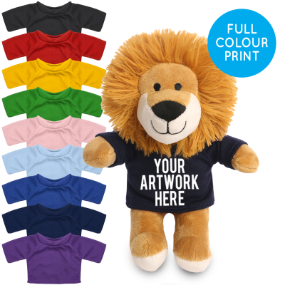 Picture of PRINTED 20CM LOUIS LION - NAVY TEE SHIRT