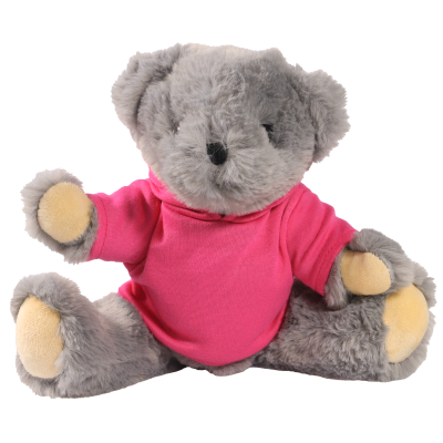 Picture of 20CM ARCHIE JOINTED BEAR with Printed Pink Hoody