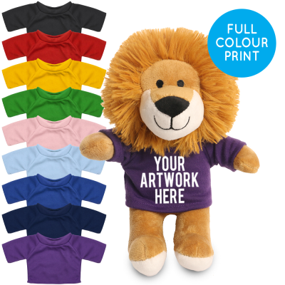 Picture of PRINTED 20CM LOUIS LION - PURPLE TEE SHIRT