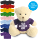 Picture of PRINTED WHITE 18CM JAMES BEAR - PURPLE TEE SHIRT