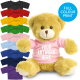 Picture of PRINTED 20CM ELIZABETH BEAR - BABY PINK TEE SHIRT