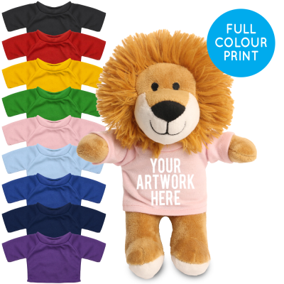 Picture of PRINTED 20CM LOUIS LION - PINK TEE SHIRT