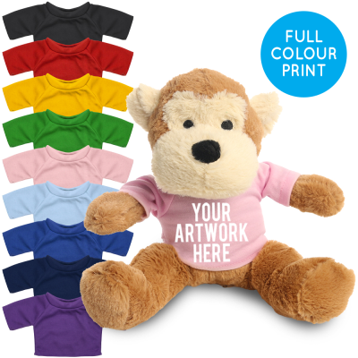 Picture of PRINTED 20CM MAX MONKEY - BABY PINK TEE SHIRT