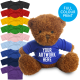 Picture of PRINTED BROWN 18CM JAMES BEAR - ROYAL BLUE TEE SHIRT