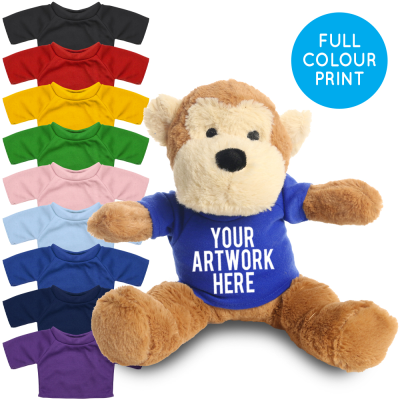 Picture of PRINTED 20CM MAX MONKEY - ROYAL BLUE TEE SHIRT