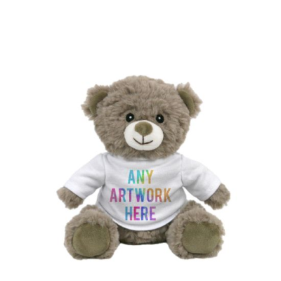 Picture of PRINTED 17CM MOCHA CATHERINE BEAR