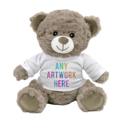 Picture of PRINTED 20CM MOCHA CATHERINE BEAR