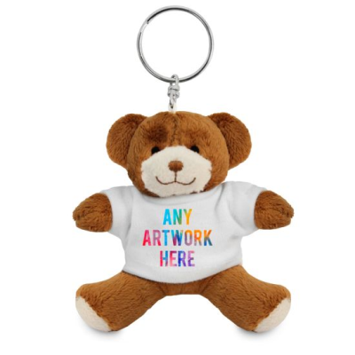Picture of PRINTED 9CM GEORGE KEYRING BEAR.