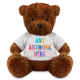 Picture of PRINTED BROWN 18CM JAMES BEAR