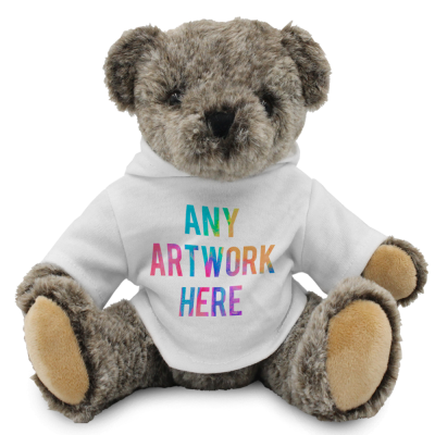 Picture of 20CM ARCHIE JOINTED BEAR with Printed White Hoody