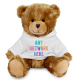 Picture of 20CM CHARLES JOINTED BEAR with Printed White Hoody