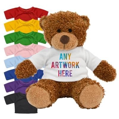 Picture of PRINTED PROMOTIONAL SOFT TOY ANNE TEDDY BEAR with Coloured T-Shirt