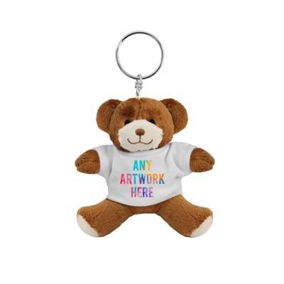 Picture of PRINTED SOFT TOY GEORGE KEYRING BEAR.