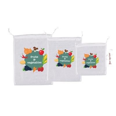 Picture of FRUIT AND VEGETABLE BAG ECOCARE in Largein white.