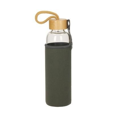 Picture of GLASS BOTTLE with Sleeve Bamboo.