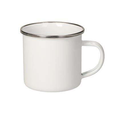 Picture of ENAMEL CUP COZY in White.