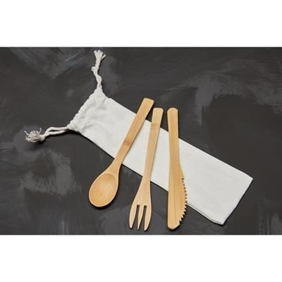 Picture of CUTLERY SET BAMBOO.