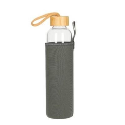 Picture of GLASS BOTTLE with Sleeve Bamboo.