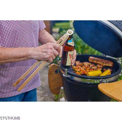 Picture of BBQ TONGS with Bottle Opener Opener, 43cm in Natural