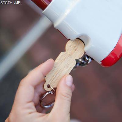 Picture of SHOPPING TROLLEY TOKEN BAMBOO in Natural.