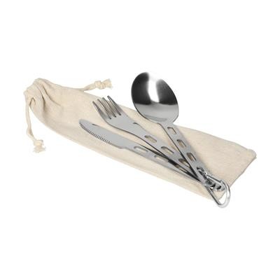 Picture of CUTLERY SET with Carabiner Rona Silver