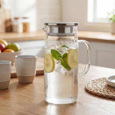 Picture of GLASS CARAFE VIVARA’ 1L CLEAR TRANSPARENT