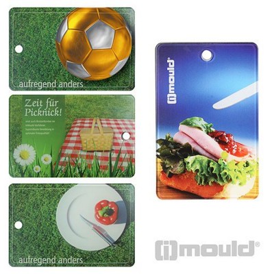 Picture of IMOULD BRANDED PLASTIC SANDWICH CHOPPING BOARD in Clear Transparent.