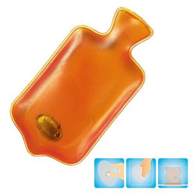 Picture of HOT WATER BOTTLE SHAPE HEATED GEL HOT PACK HAND WARMER in Translucent Orange
