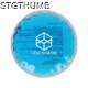 Picture of COOLING & HEATING PAD ROUND, BLUE & CLEAR TRANSPARENT